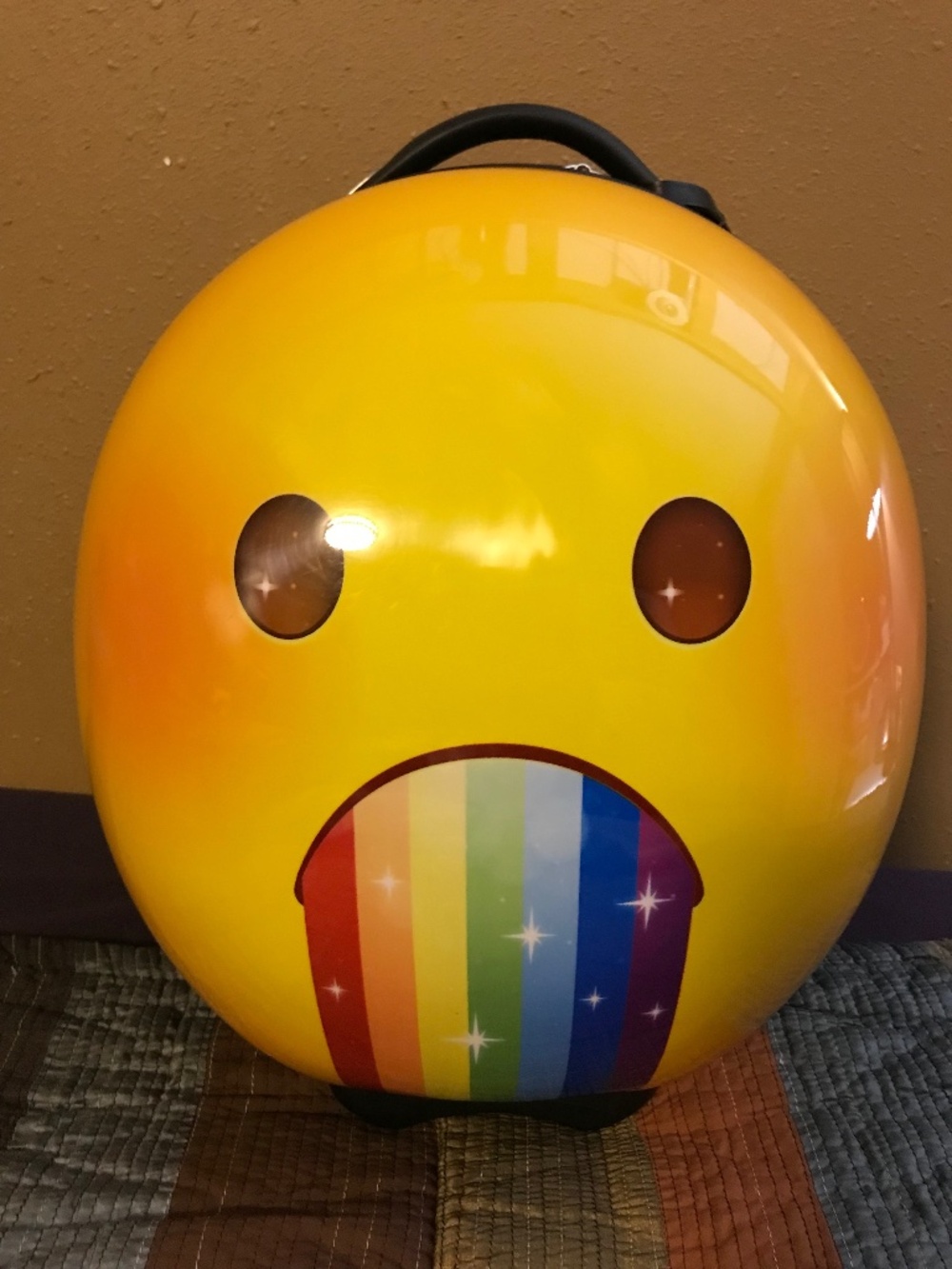 Heys Yellow Smileys Rainbow Emoji Emotion Rolling Luggage